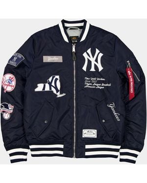 KTZ New York Yankees X Alpha X Ma-1 Bomber Jacket (navy) - Blue