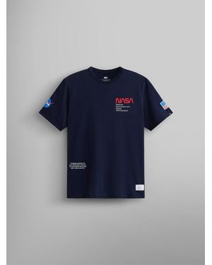 Alpha Industries Nasa Worm Logo Gen Ii Tee - Blue