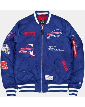 KTZ Buffalo Bills X Alpha X Ma-1 Bomber Jacket - Blue