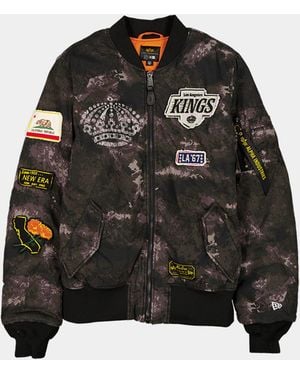 KTZ Los Angeles Kings X Alpha X Ma-1 Bomber Jacket (black Camo)