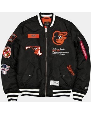KTZ Baltimore Orioles X Alpha X Ma-1 Bomber Jacket - Black