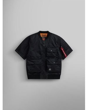 Alpha Industries L-2b Short Sleeve Bomber Jacket - Black