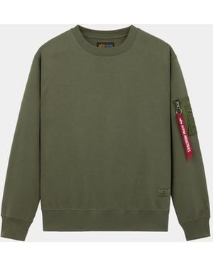 Alpha Industries Utility Pocket Crewneck - Green