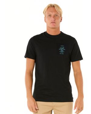 Rip Curl Graphic Short Sleeve Crew Neck T-shirt - Black