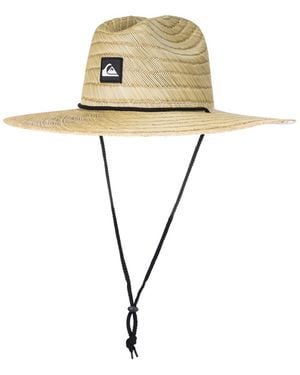 Quiksilver Mens Pierside Straw Lifeguard Beach Sun Hat - Metallic