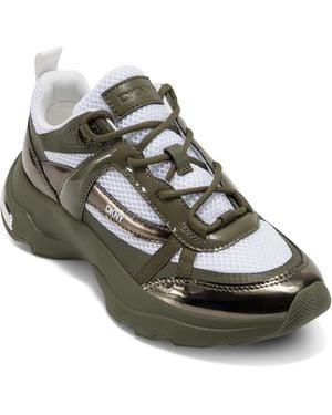 DKNY Juna Everyday Lace Up Platform Athletic Sneaker - Green