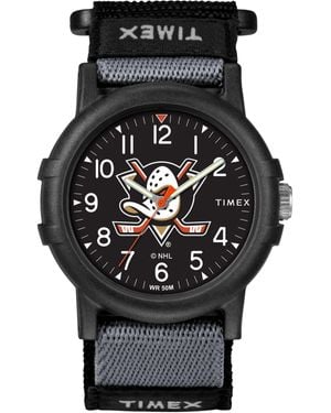 Timex Nhl Recruit 38mm Watch – Anaheim Ducks With Black Fabric