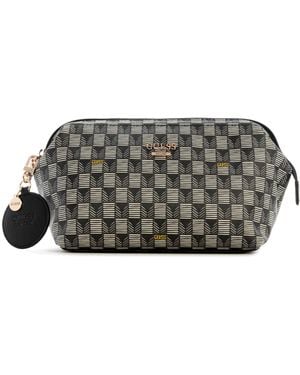 Guess Wave Medium Black Logo Pouch - 8 - Grey