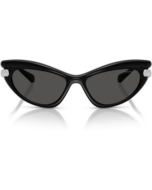 Oakley Swarovski Sk6038 Cat Eye Sunglasses - Black