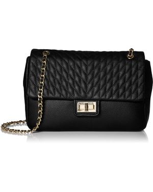 Karl Lagerfeld Paris Agyness Large Shoulder Bag - Black