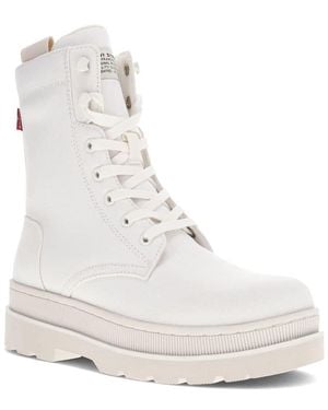 Levi's Eliana Neo Canvas Fashion Platform Boot - White