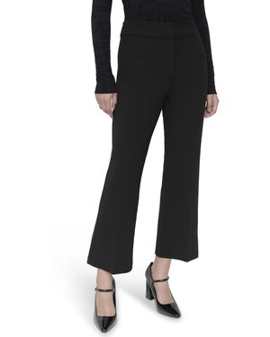 DKNY Workwear Wide Leg High Rise Pant - Black
