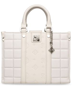 Steve Madden Bmich Quilted Top Handle Satchel - Natural