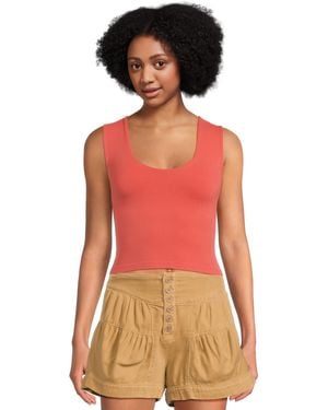 Free People Clean Lines Muscle Cami - Red