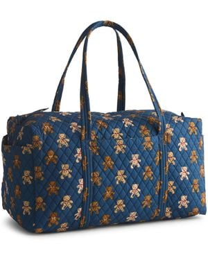 Vera Bradley Premium Cotton Large Original Duffel Bag - Blue