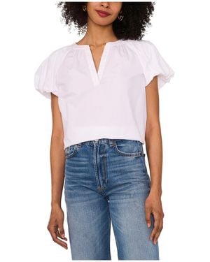 Vince Camuto Raglan Puff Sleeve Blouse - White