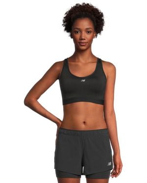 New Balance Nb Essential Run Bra - Black