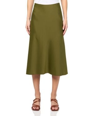 Anne Klein Pull On Bias Flared Skirt - Green