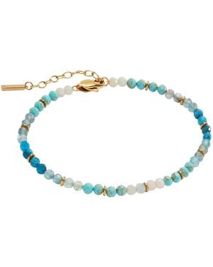 ALEX AND ANI Turquoise Ombre Semi-precious Beaded Anklet - Blue