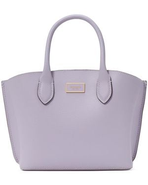 Kate Spade Suite Crossgrain Leather Large Open Tote - Purple