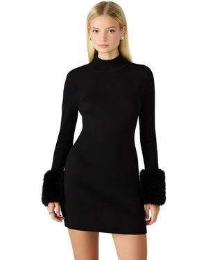 white christmas dresses Valentina Black Cocktail Midi Party Dress Black / L main image 1