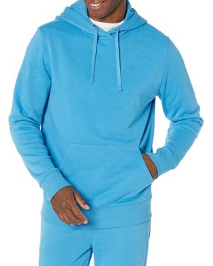 Amazon Essentials Felpa con Cappuccio Leggera a iche Lunghe in Tessuto spugnoso Francese Uomo - Blu