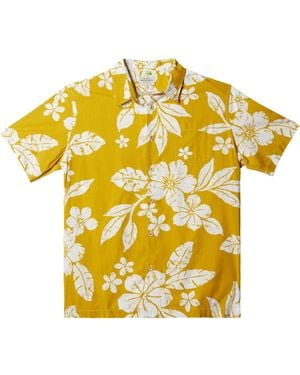 Quiksilver Button Up Collared Shirt - Yellow