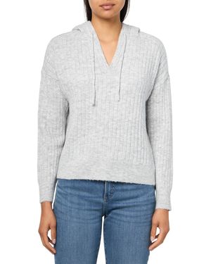 Lucky Brand Pullover Ribbed Hoodie - White