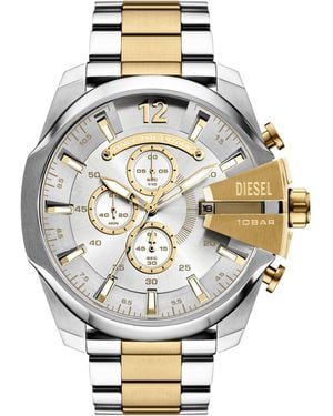 DIESEL Mega Chief Chronograph Two-tone Stainless Steel Watch - Metallic