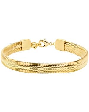 Michael Kors 14k Gold-plated Chevron Snake Chain Bracelet - Metallic