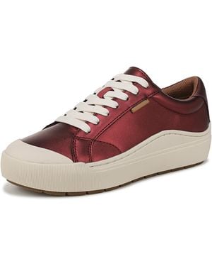 Dr. Scholls Time Off Sneaker Burgundy Red Metallic 9 M - Brown