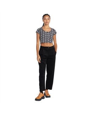 Volcom Histone Wide Leg Cord Pant - Black