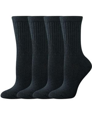 Amazon Essentials Chaussettes de Travail rembourrées en Coton Hautes Performances - Noir
