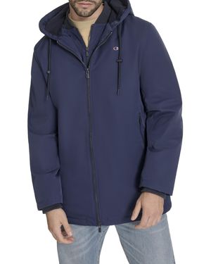 Champion Mid-length Soft Shell Performance Jacket With Sherpa Lining - Blue
