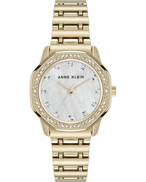 Anne Klein Premium Crystal Accented Bracelet Watch - Metallic