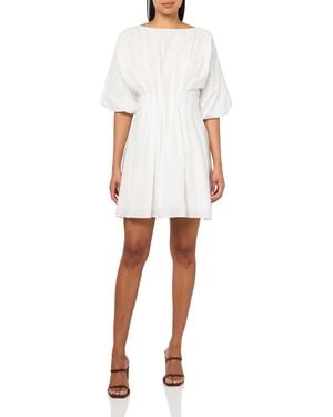 Trina Turk Pleated A Line Dress - White