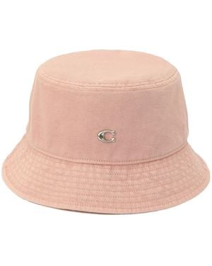 COACH Quilted Denim Bucket Hat - Pink