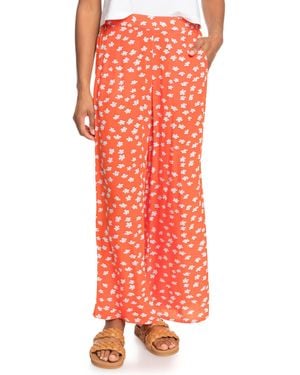 Roxy Midnight Avenue Flowy Beach Pant - Red