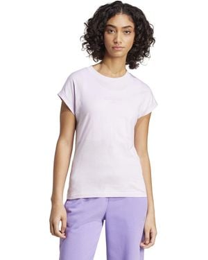 adidas Essentials Linear Cotton T-shirt - Purple