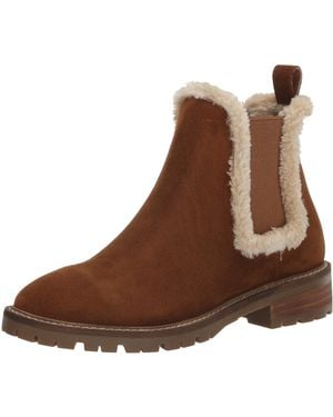 Steve Madden Leopold (Camel Suede Fur) Boots - Brown
