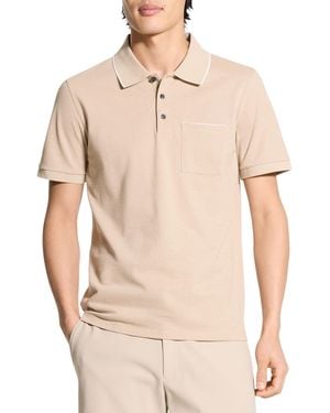 Theory Pique Polo In Birdseye - Natural
