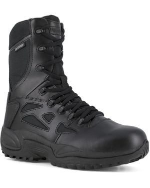Reebok Wide Fitting Rapid Response Stealth 8" Boot With Side Zipper (uk 9) - Black