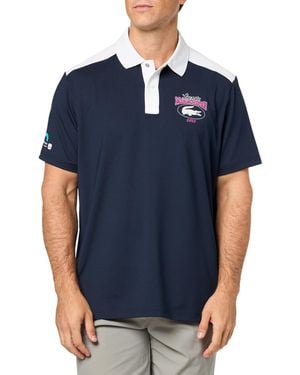 Lacoste Short Sleeve Colorblock Collar Polo - Blue