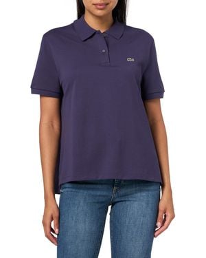 Lacoste Regular Fit Supple Petit Piqué Polo Shirt - Blue