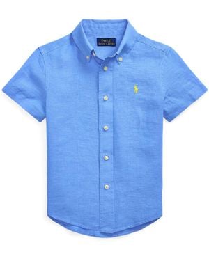 Polo Ralph Lauren Linen Short Sleeve Shirt - Blue