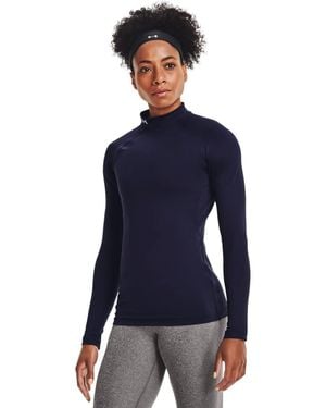 Under Armour Coldgear Mock Neck Long Sleeve Midnight - Blue