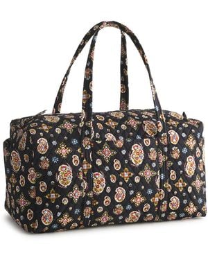 Vera Bradley Premium Cotton Large Original Duffel Bag - Black