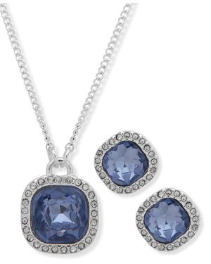 Nine West Box Nk/pe Cushion Set - Slv/blue