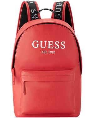 Red guess backpack best sale