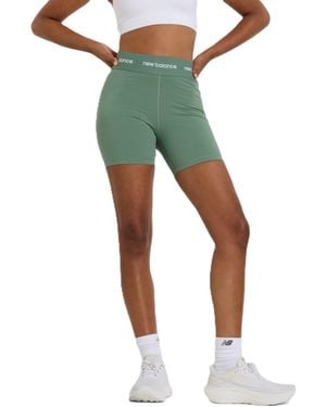 New Balance Nb Sleek High Rise Sport Short 5" - Green